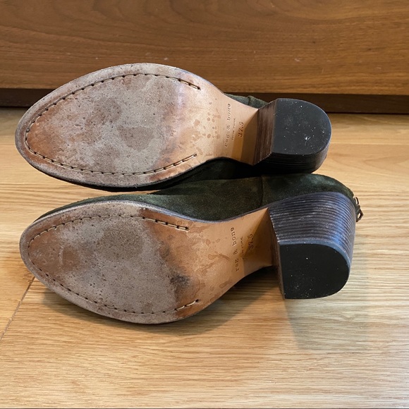 Rag & Bone 37.5 Hunter Green Suede - Picture 9 of 10